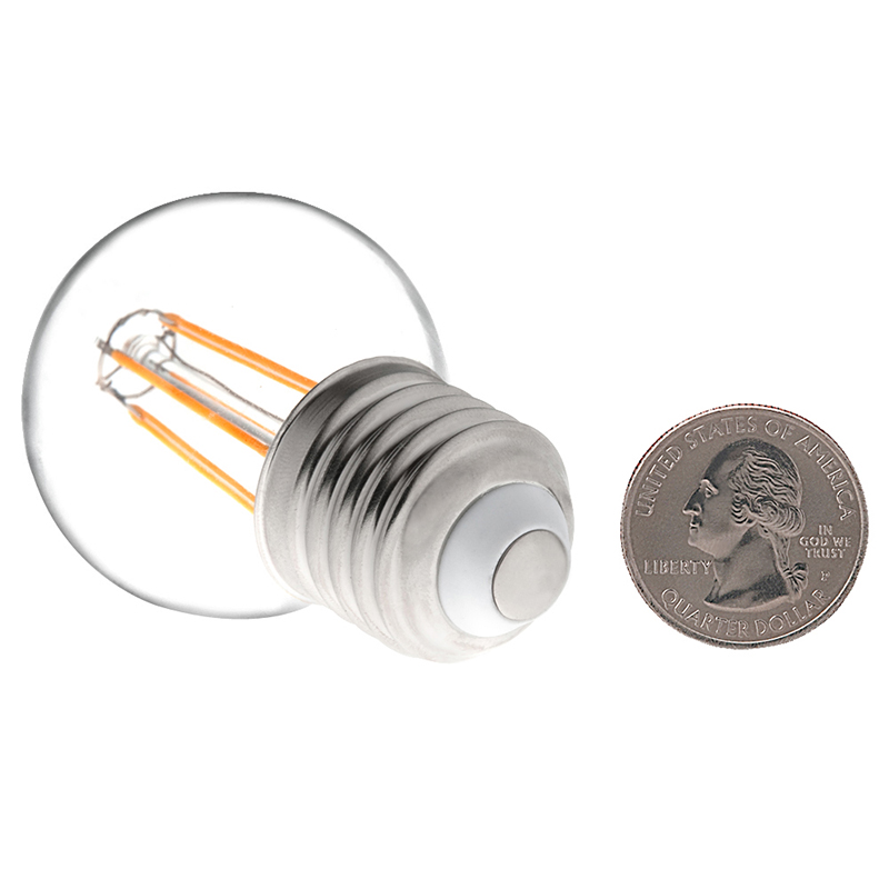 G16 E26/E27 4W LED Vintage Antique Filament Light Bulb, 40W Equivalent, 4-Pack, AC100-130V or 220-240V